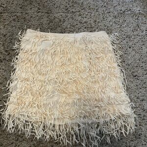 POL Cotton Blend Fringe Flapper Skirt - small